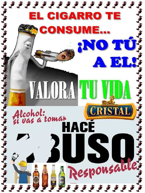 Afiche Evita El Alcohol Y Tabaco 0
