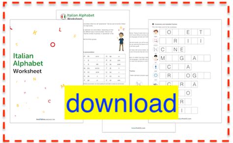 Italian Beginner Worksheets Worksheets For Kindergarten