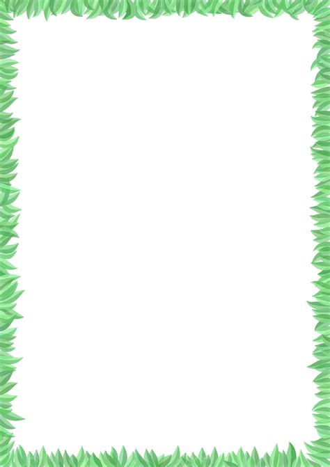Small Leaves Simple Border A4 Paper Size Smalle Leaves Border Simple