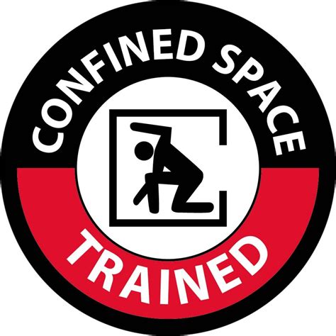 Confined Space Trained Hard Hat Label Hh142r