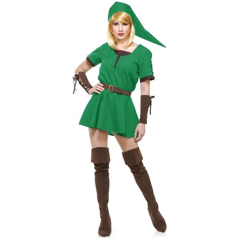 Link Costume Adultteen Girls Elf Warrior Female Legend Of Zelda Fancy