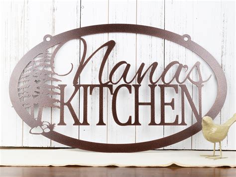 Custom Metal Sign Kitchen Sign Name Sign Rustic Metal Wall Art