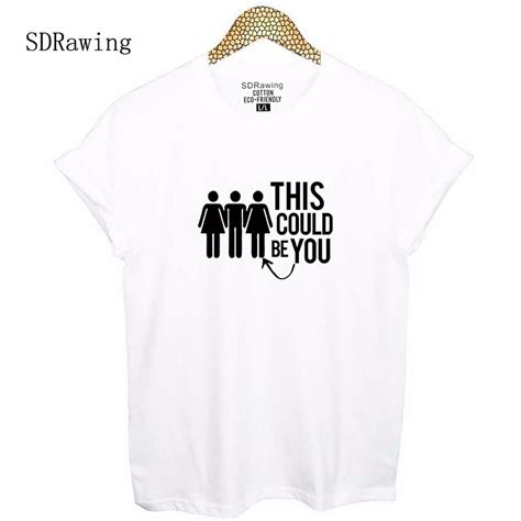 Funny Womens Threesome Print Cotton T Shirt This Could Be You Gag T