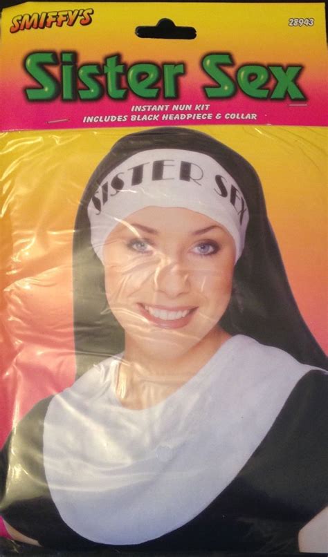 sister sex naughty nuns headpiece and collar set stag hen party fancy dress new ebay
