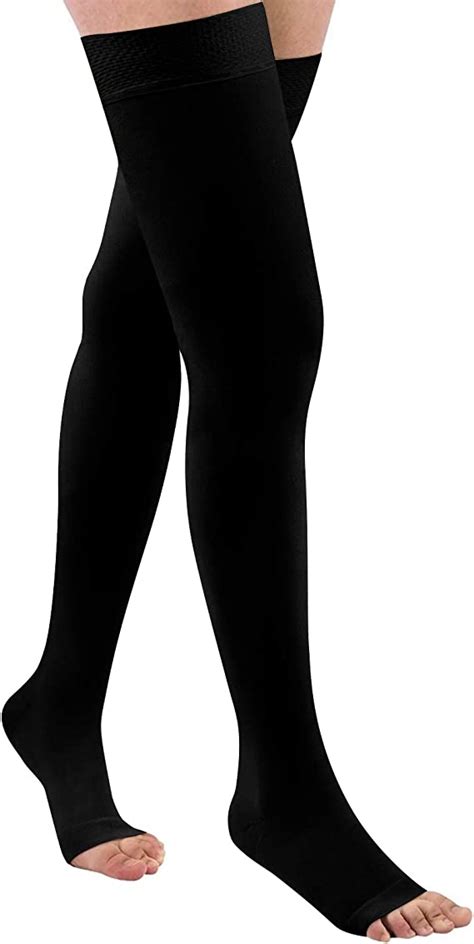 Thigh High 20 32 Mmhg Compression Stocking Toeless Compression Socks For Women And Men Circulation