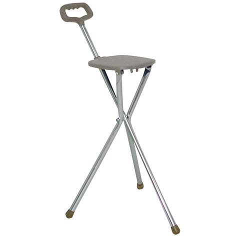 Pu seat plate, intimate shackle, easy to clean, high quality, meticulous care, no deformation, to meet the needs of daily life. Folding Seat Cane | ColonialMedical.com
