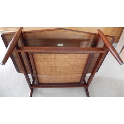 A beautiful solid walnut coffee table by jens risom. Jens Risom Mid-Century Trapezoid Coffee Table | Chairish