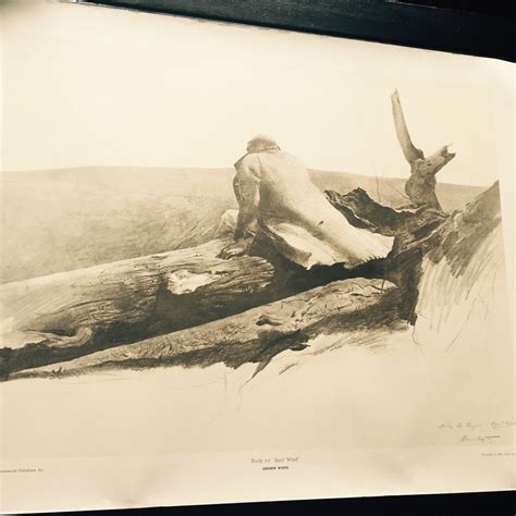 Andrew Wyeth Study For April Wind Shorewood Publishers Signed By Andrew