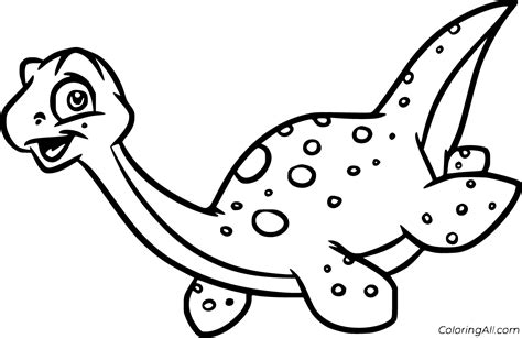 Plesiosaurus Coloring Pages Coloringall