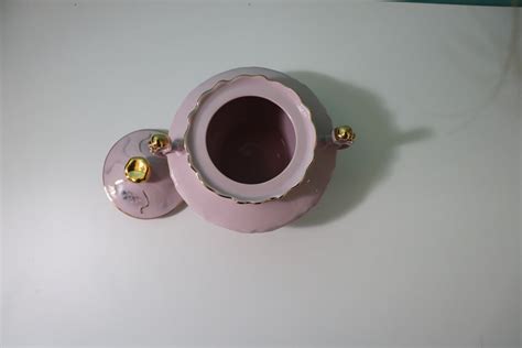 Pink Porcelain Handc Porcelain Chodov Sugar Bowl Etsy