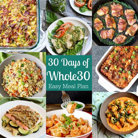 30 days of whole30 including an easy meal plan with links to tried and true reader favorite