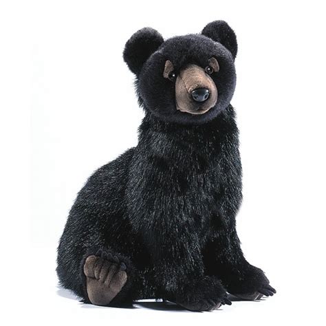 Handcrafted 16 Inch Lifelike Black Bear Cub Stuffed Animal By Hansa At