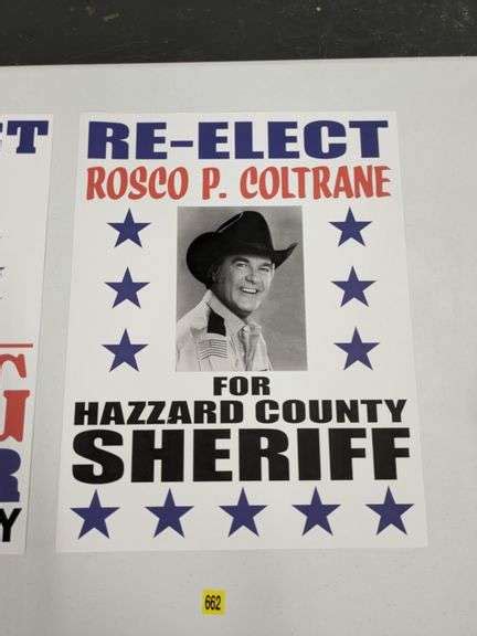 Dukes Of Hazzard Rosco P Coltrane Novelty Election Poster South
