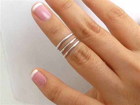 3 Knuckle Rings Sterling Silver Knuckle Rings Above