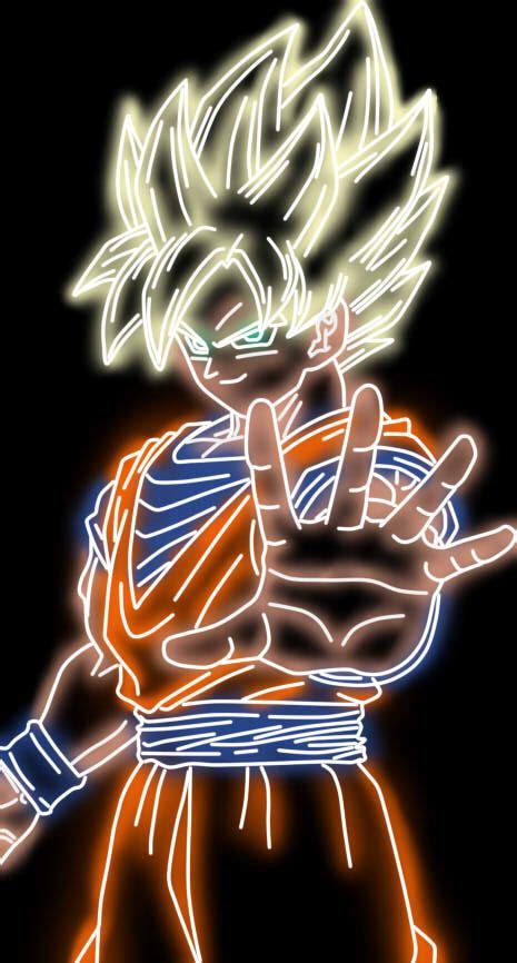 Goku Ssj Neon Anime Dragon Ball Goku Dragon Ball Wallpaper Iphone