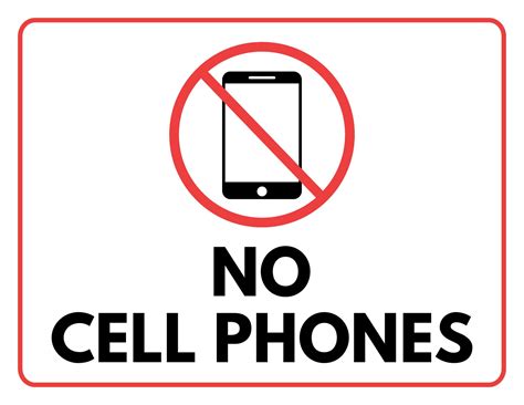 Free Printable No Cell Phone Sign Templates Pdf