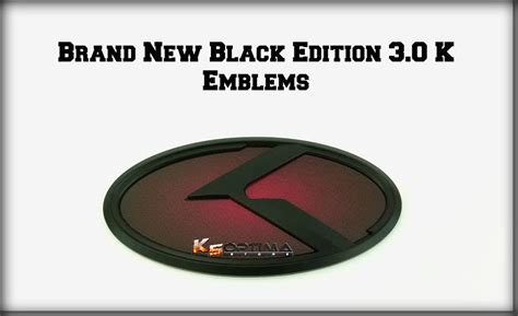 New Kia 30 K Logo Emblem Sets Black Edition K5 Optima Store