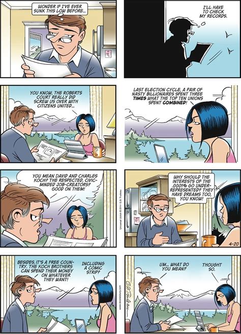 Doonesbury Comic Strips By Garry Trudeau 2014 04 20 Comic Strips Political Cartoons Garry
