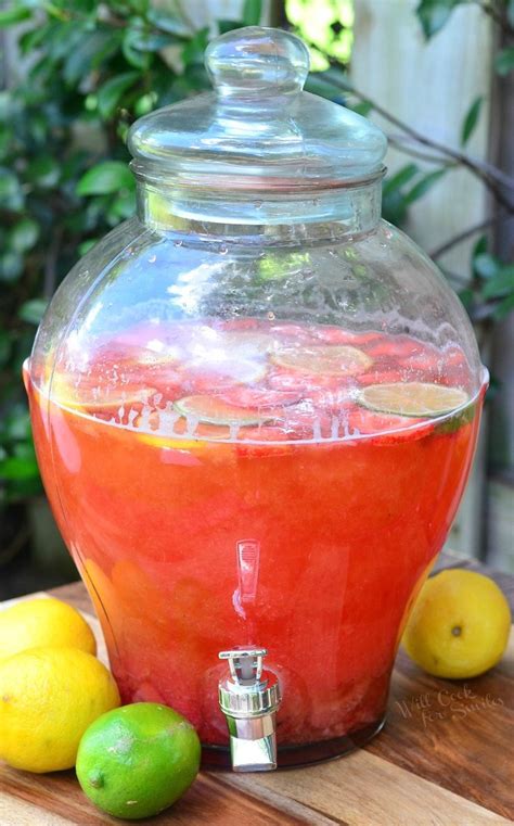 Homemade Strawberry Lemon Lime Lemonade Will Cook For Smiles