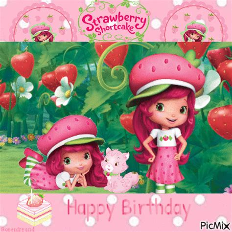 Strawberry Shortcake Happy Birthday Free Animated  Picmix