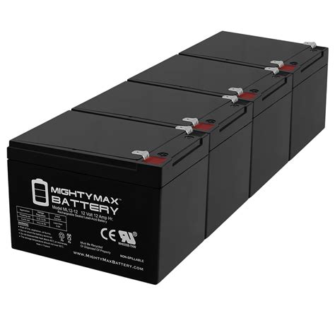 12v 12ah Replacement Battery For Spinlife Mobility Scooters 4 Pack