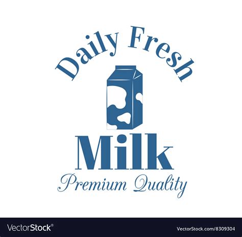Milk Cow Logo Badge Template Some Nature Vector Image