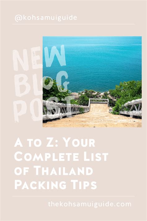 Thailand Packing Tips An A To Z List Of Tips For Your Thailand Packing