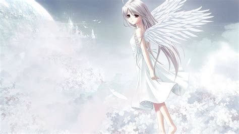 Cute Cartoon Angel Girl Wallpaper Hd Desktop 3829