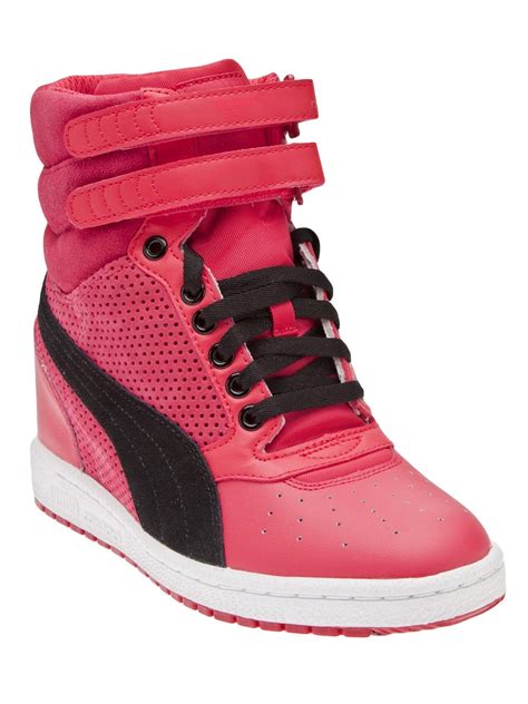 Lyst Puma High Top Wedge In Pink