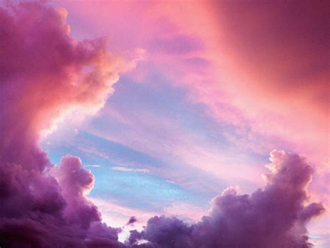 Purple Clouds Pink Clouds Sky Background Material Hd Poster Pink