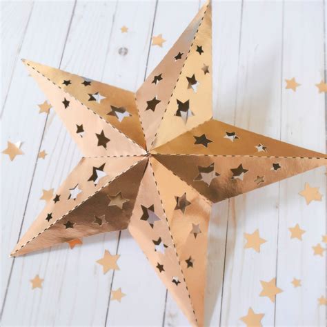 3d Paper Star Templates Diy Paper Star Craft Svg And Pdf Template