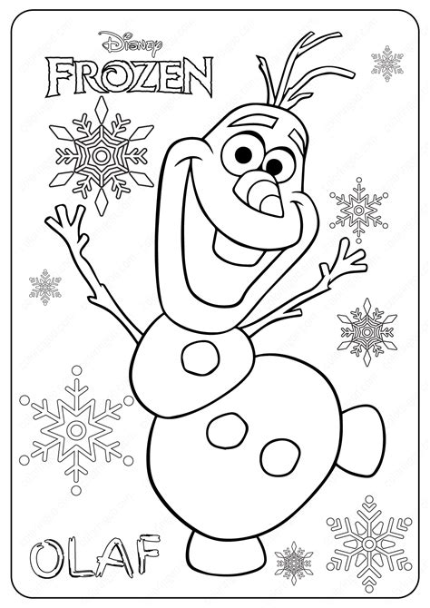 Make your world more colorful with printable coloring pages from crayola. Free Printable Frozen Olaf Coloring Pages
