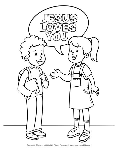 Christian Friendship Coloring Pages