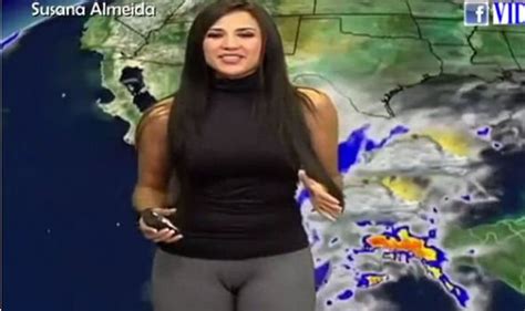Susana Almeida Goes Viral Weather Girl Has Huge Mishap On Live Tv Can You See Why Scoopnest Com