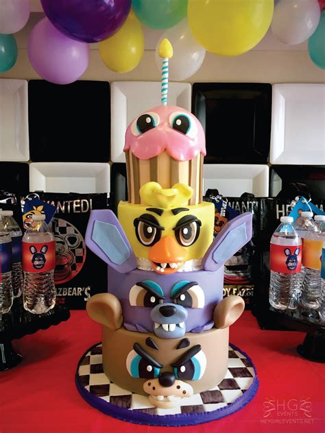 Five Nights At Freddy S Birthday Party Ideas Photo 8 Of 11 Fnaf Cake Fnaf Birthday Party