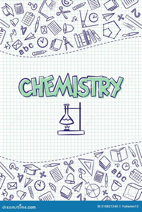 Chemistry Cover For A School Notebook Or Chemistry Textbook Stock