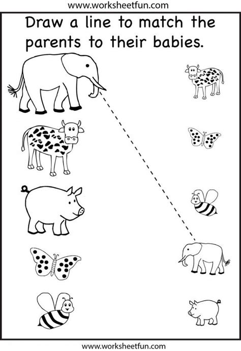 All of these printable kids' activities will provide children with a variety of fun and learning experiences. Free Printable Animal worksheet for kids | Fun worksheets ...