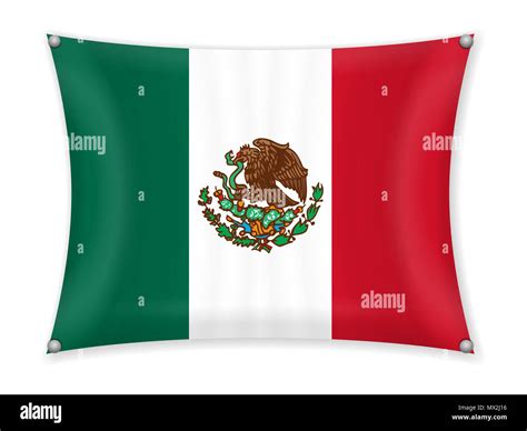Waving Mexico Flag On A White Background Stock Photo Alamy