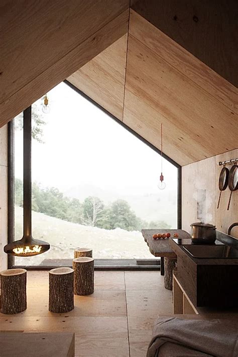 This Concept For A Modular Prefab Mountain Hut Resembles A Traditional