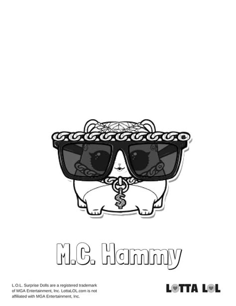 In case you don\'t find what you are looking for, use the top search bar to search again! MC Hammy LOL Surprise Doll Coloring Page | Lotta LOL