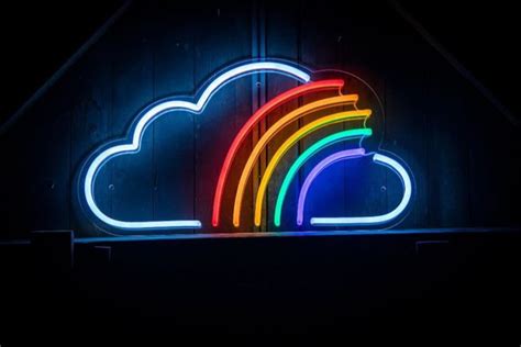 Rainbow Cloud Neon Sign Rainbow Neon Light Led Neon Sign Etsy