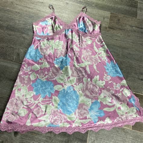 Vintage Y2k Floral Slip Dress Nightgown By Gilligan O Gem
