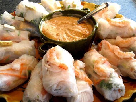 Citrus, lemongrass, mint and cilantro dance around with a bit of lime. Thai salad rolls with peanut sauce | Healthy recipes, Asian dishes, Food