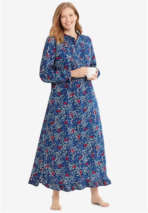 Long Flannel Nightgown Woman Within