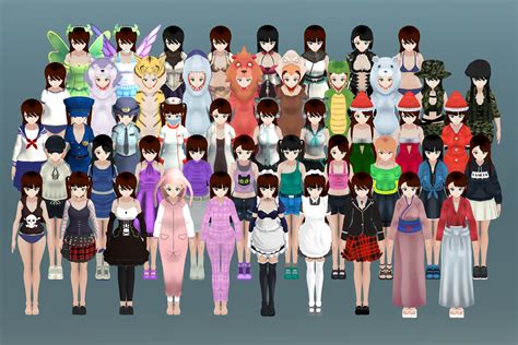 All Anime Girls Bundle 3d ヒューマノイド Unity Asset Store