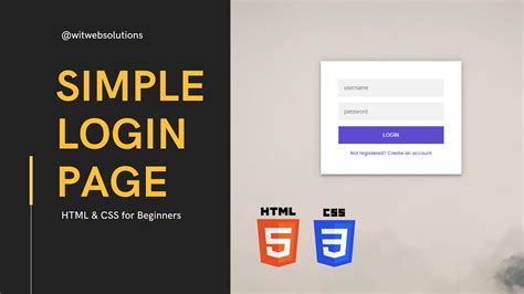 Simple Clean Html Css Login Form Design Css Codelab Page With Html