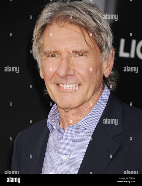 Harrison Ford Us Film Actor In August 2014 Photo Jeffrey Mayer Stock