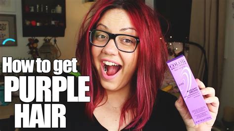 Get your hair thoroughly wet with the water before shampooing. PURPLE HAIR WITHOUT BLEACH & new haircut - YouTube