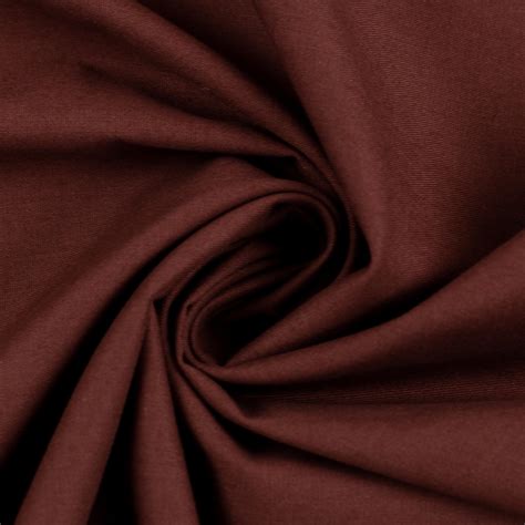 Dark Brown Plain Solid Colour Woven 100 Cotton Fabric Oeko Tex