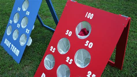 Make A Bean Bag Toss Game With Thrift Diving Youtube
